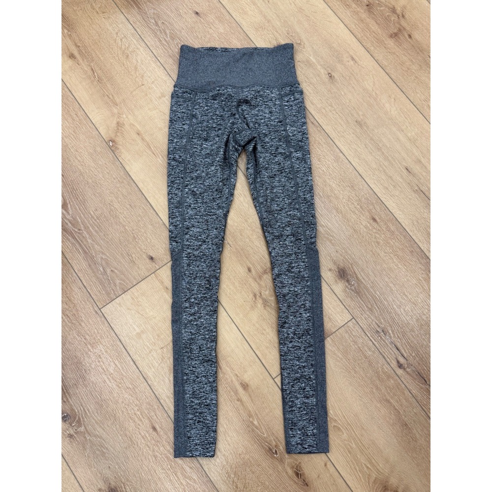 Athleta Exhale Heel Tight Leggings Grey Space‎ Dye Heathered Yoga Pants XSP